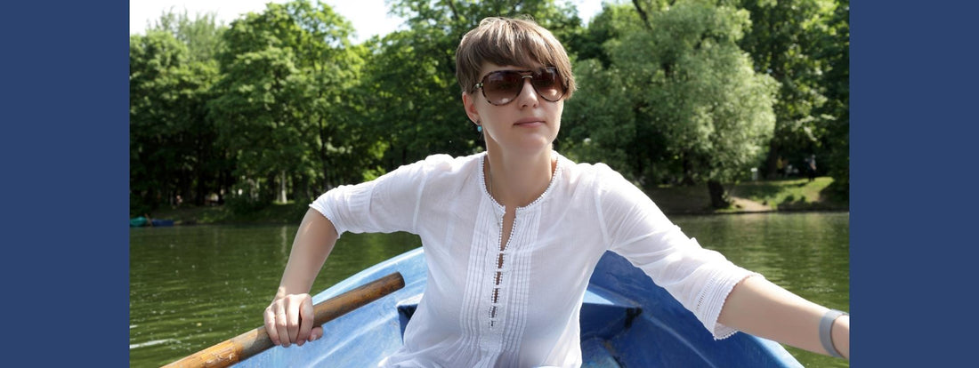 Woman in Balanced Boat