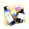 Relax Gift Set with Sweet Dreams bedtime spray, plus lotion, bath bomb, and shower steamer from Auminay Naturals.