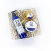 Lavender Spa Set for soothing self care gift, with lotion, bath bomb, and goat milk soap from Auminay Naturals.